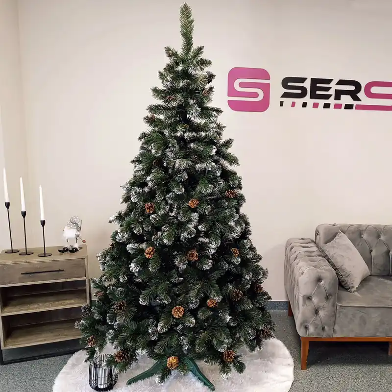 Ofertă de sezon Brad artificial Christmas Deluxe by Sersimo, Lidia Nins cu conuri, 2D, 200cm
