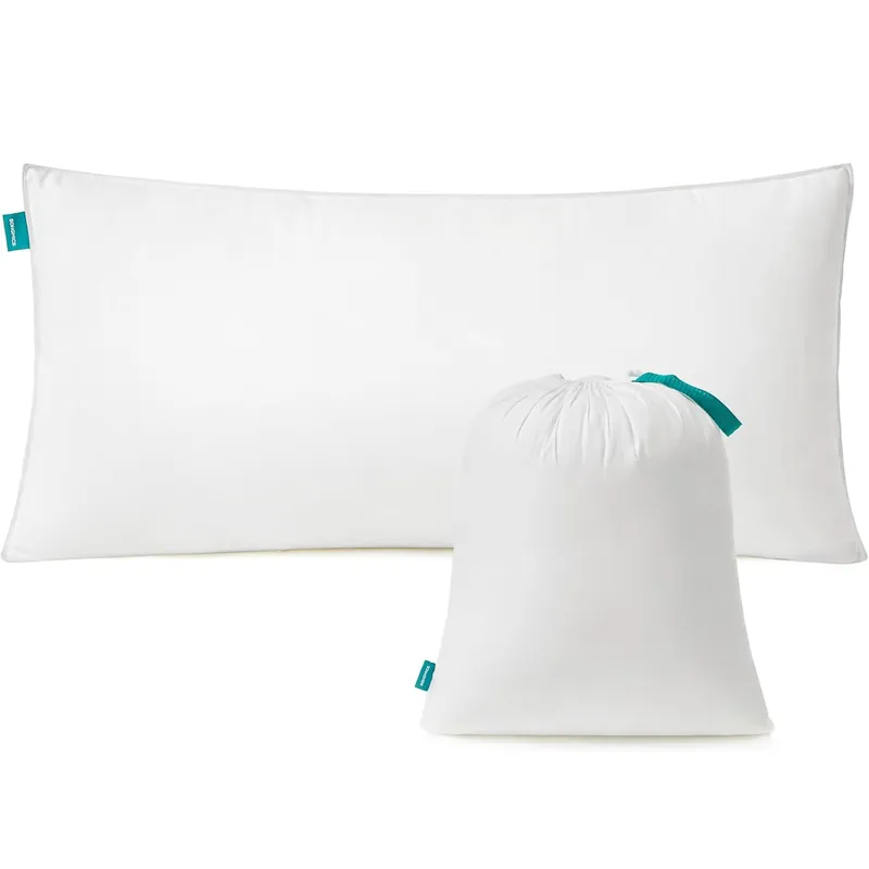 SONGMICS Perna cu suprafata textila moale, sac de depozitare, 40×80 cm, umplutura 800 g, alb Cumpără online