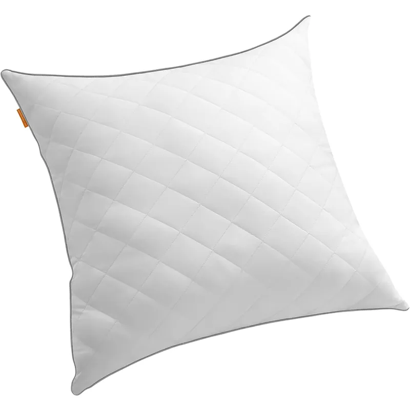 SONGMICS Perna reversibila cu 2 fete pentru iarna sau vara, 80×80 cm, umplutura 1200 g, alb Reducere