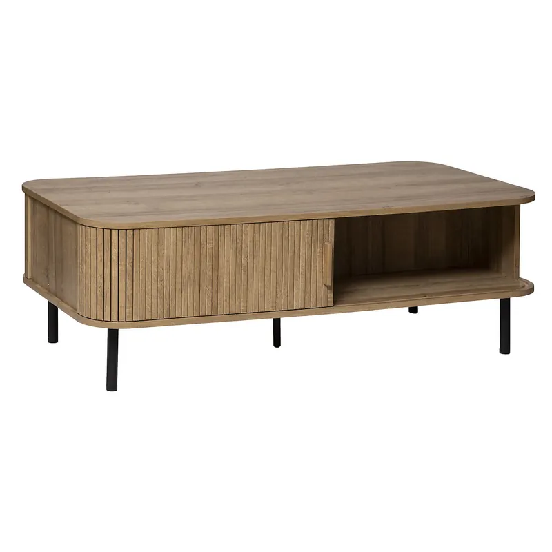 Preferatul clienților Masuta de cafea Atmosphera Colva cu 2 usi glisante, MDF si otel, 120x60x41 cm, bej