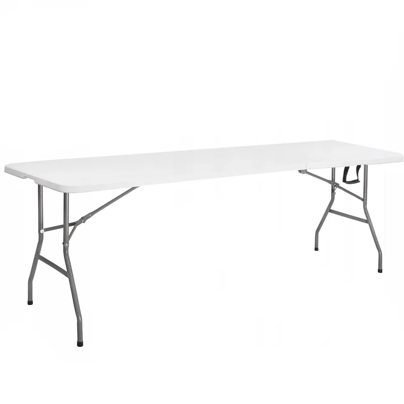 Preț mic RESIGILAT Masa dreptunghiulara pliabila multifunctionala, 240x75x74 cm, alba