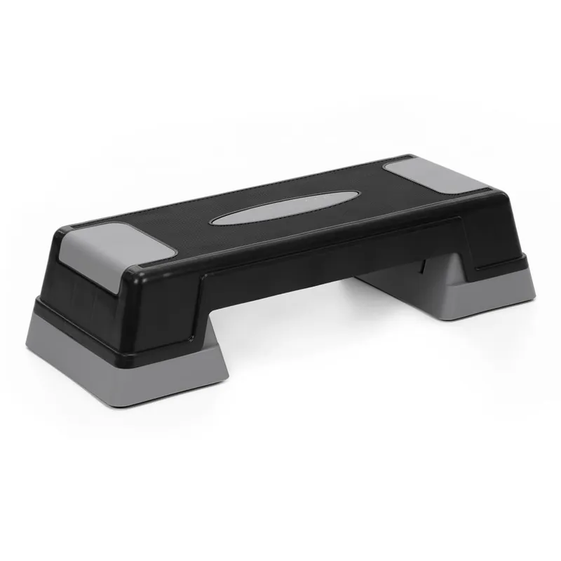 Cumpără online RESIGILAT Steper aerobic fitness reglabil 2 niveluri, PP, maxim 350 kg, 73x29x18 cm, negru gri