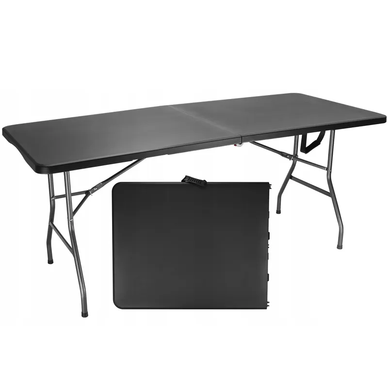 Reducere extra RESIGILAT Masa dreptunghiulara pliabila multifunctionala, pentru evenimente, 180x70x74cm, neagra