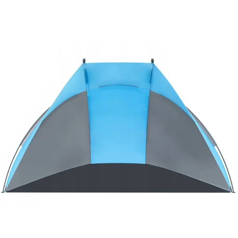 Discount Cort plaja si picnic deschis Sersimo, protectie UV, 220x115x120cm, albastru gri
