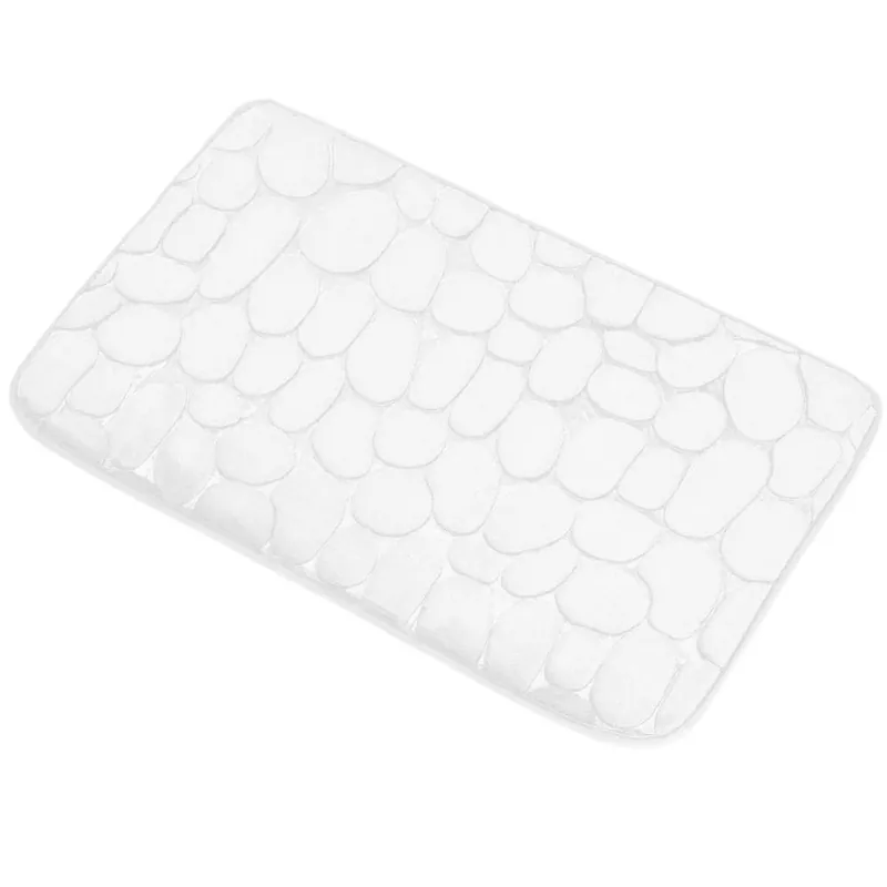 Covoras de baie antiderapant cu uscare rapida, 60×40 cm, alb Preferatul clienților