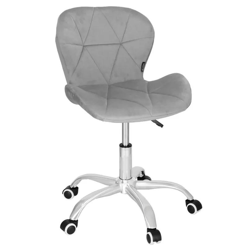 Reducere Scaun de birou ergonomic, tapitat cu catifea, 120kg, gri