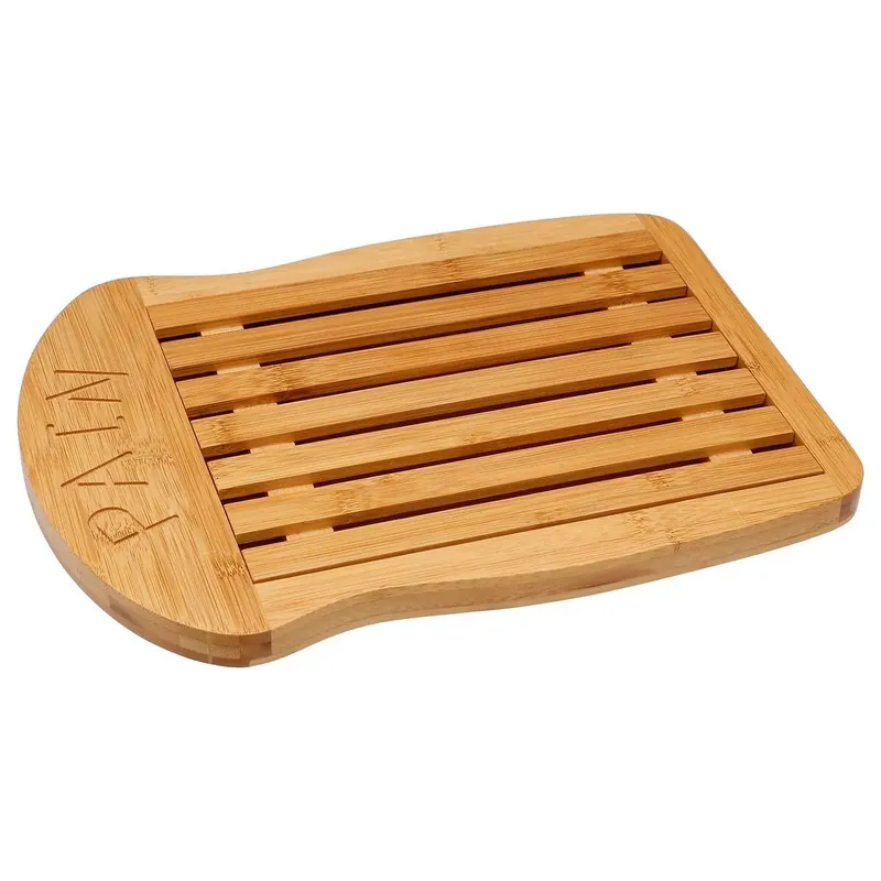 Tocator bambus 5Five dublu pentru paine cu colector firimituri, 34x26x2 cm Premium