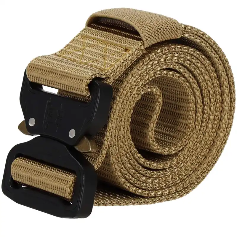 Cumpără online Curea centura Tactical Combat pentru barbati 3.7x125cm, rezistent, maro