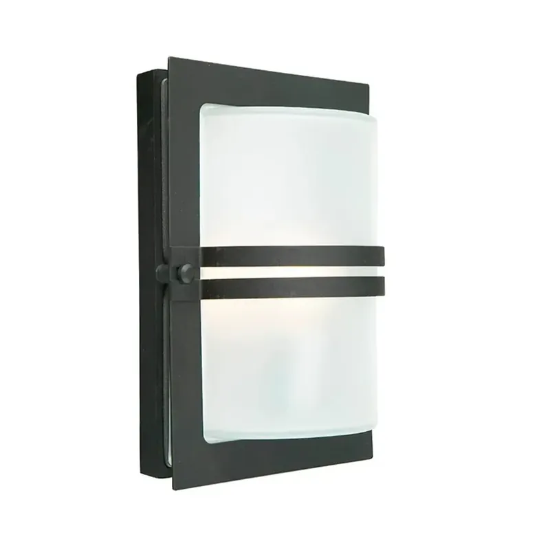 Basel LED Aplica de Exterior Frosted/Black - Norlys Preț promoțional