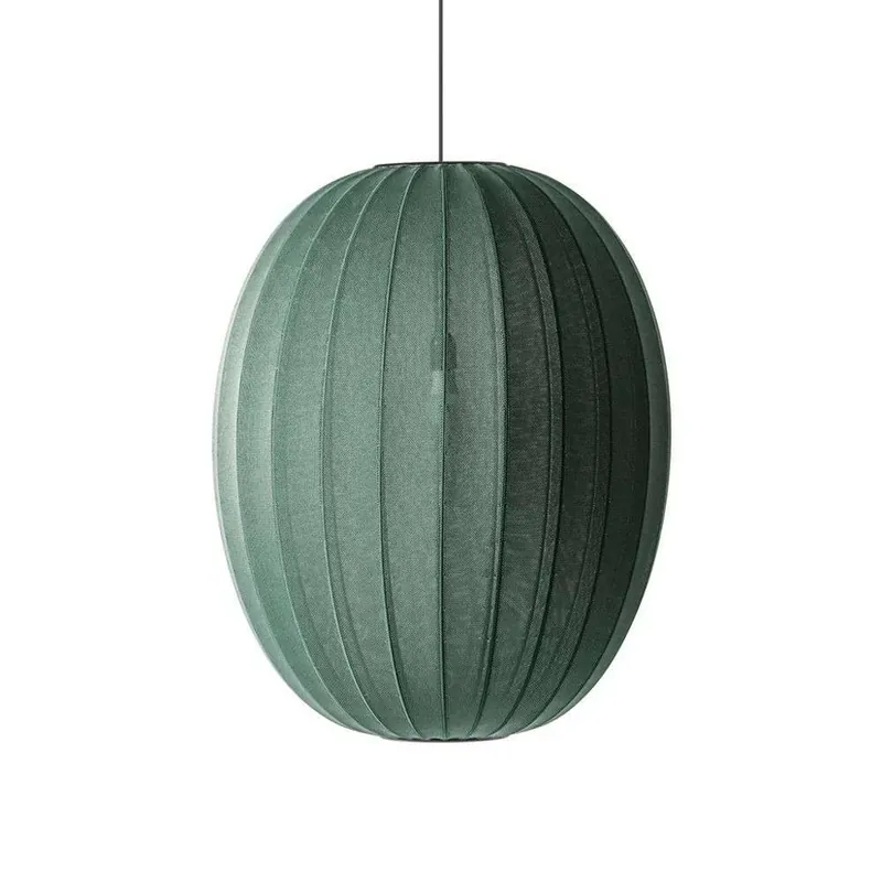 Lampa suspendată Knit-Wit 65 High Oval, verde - Made By Hand Reducere extra