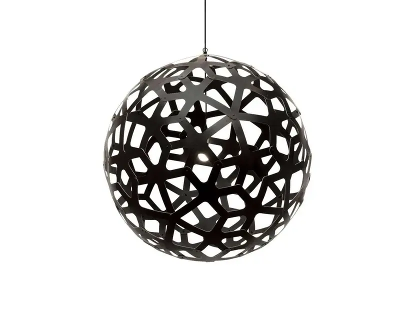 Calitate înaltă Coral Lustră Pendul Ø120 Black 2 Sides - David Trubridge