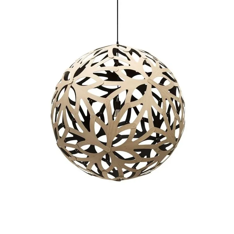 Floral Lustră Pendul Ø60 Black 1 Side - David Trubridge Livrare expres