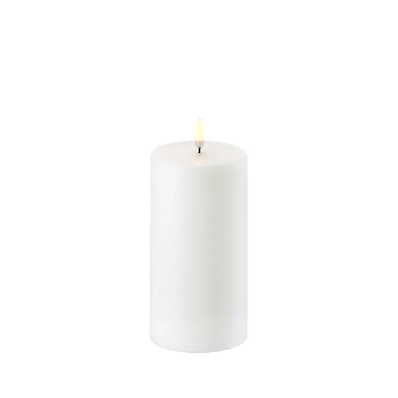 Lumânare Stâlp LED 7,8x15 cm Nordic White - Uyuni Lighting Reducere de preț