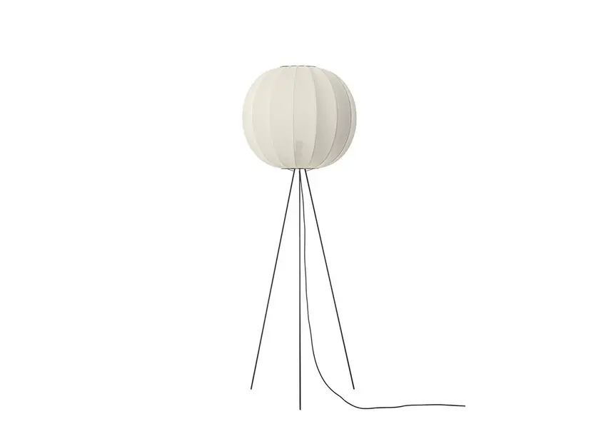 Reducere Knit-Wit 60 Round lampadar înaltă 175 cm, albă - Made By Hand