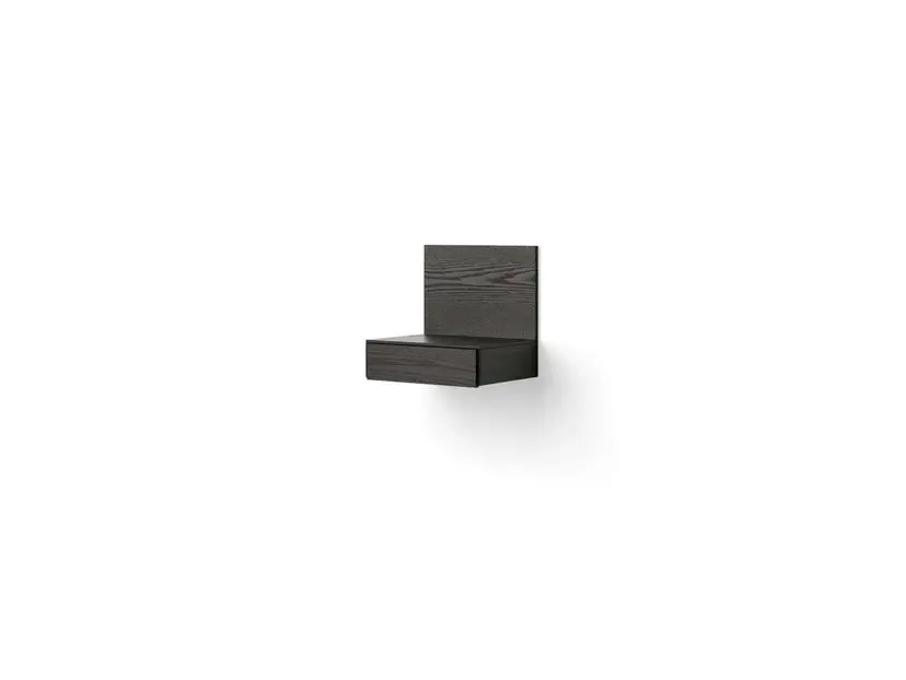 Tana Wall Mounted Nightstand Black/Stained Oak - New Works Mai ieftin
