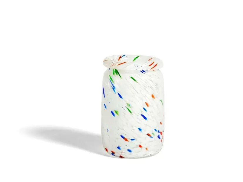 Ofertă Splash Vase Roll Neck Medium White Dot - Hay