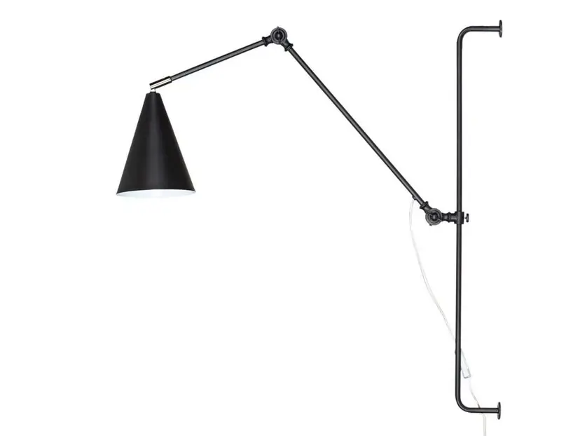 Aplică Yukon Long, negru mat, metal, E27 - By Rydéns Preferatul clienților
