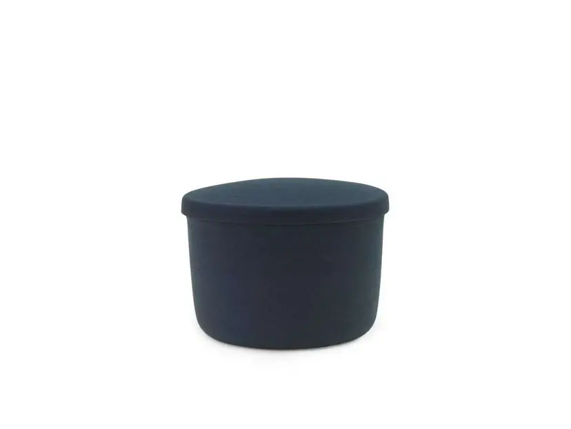Hide Storage Pouf Small Steel Blue - Normann Copenhagen Ofertă
