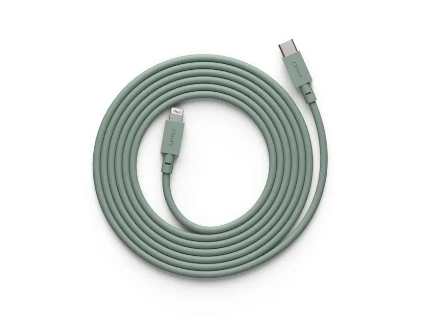 Cable 1 USB-C to Lightning 2m Oak Green - Avolt Nu rata