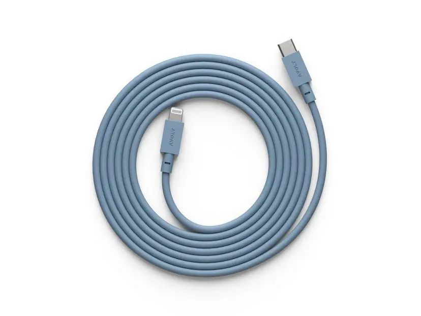Lichidare de stoc Cable 1 USB-C to Lightning 2m Shark Blue - Avolt