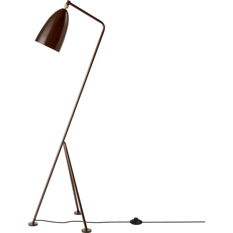 Promoție Gräshoppa Lampadar Glossy Walnut Brown - GUBI