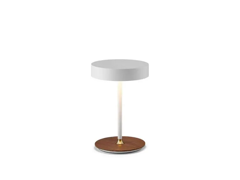 Lampa de masă On The Move, albă, Ø 13 cm - Halo Design Plată sigură