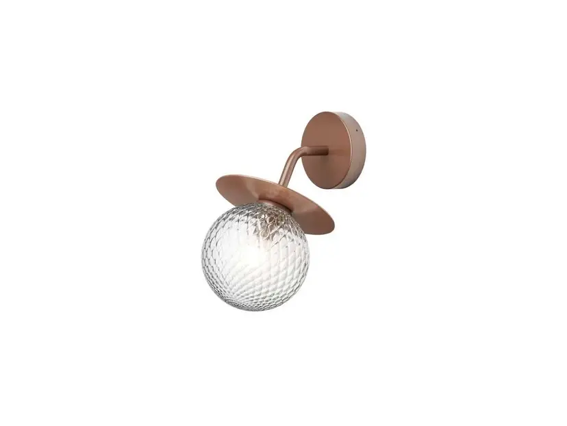 Expediere rapidă Aplică de perete Liila, bronz/transparent, IP54 - Nuura