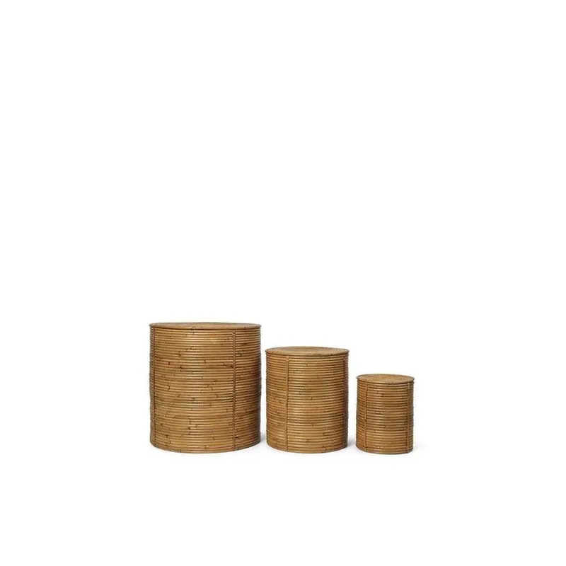 Column Storage Set of 3 Natural Stained - Ferm Living Ofertă exclusivă