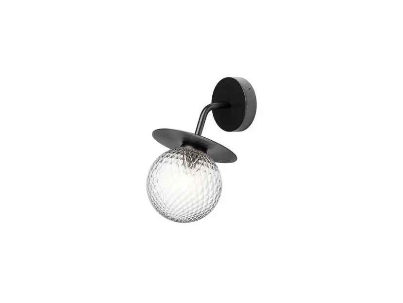 Popular Aplică de perete pentru exterior Liila, negru/transparent, IP54 - Nuura