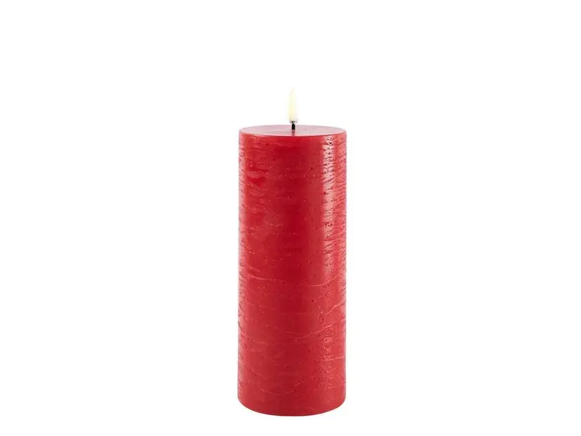Lumânare Stâlp LED 7,8x20,3 cm Rustic Red - Uyuni Lighting Livrare rapidă