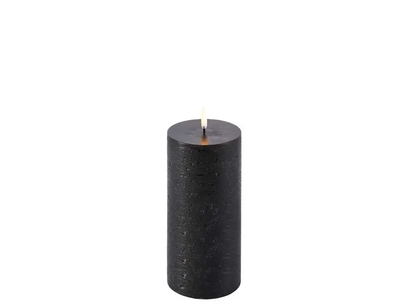 Reducere specială Lumânare cilindrică LED 7,8x15,2 cm rustic negru - Uyuni Lighting