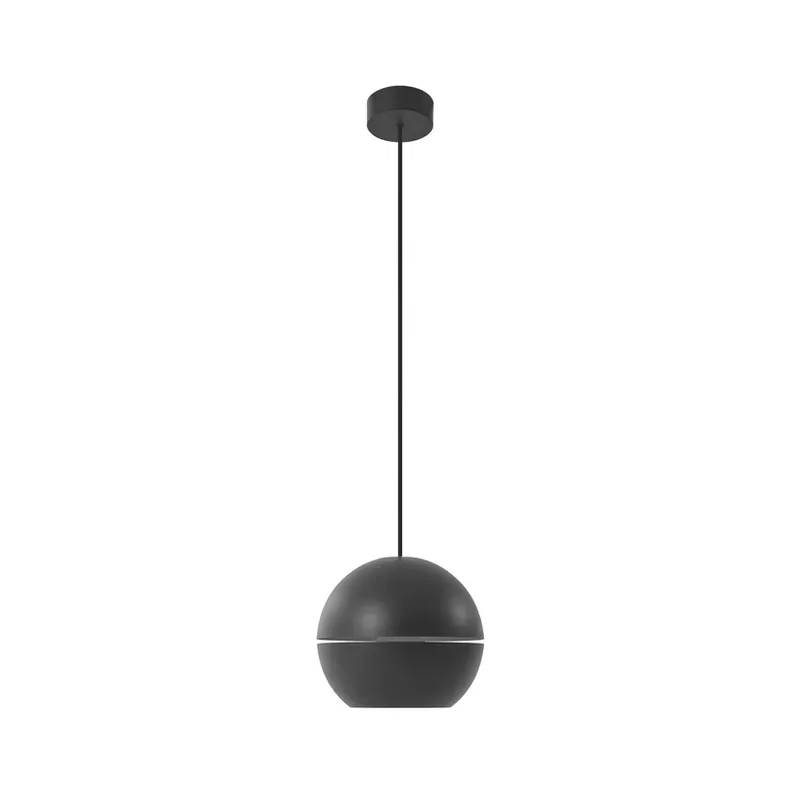 Promoție Lampă suspendată Lush, negru, Ø 30 cm, aluminiu, E27 - Nola