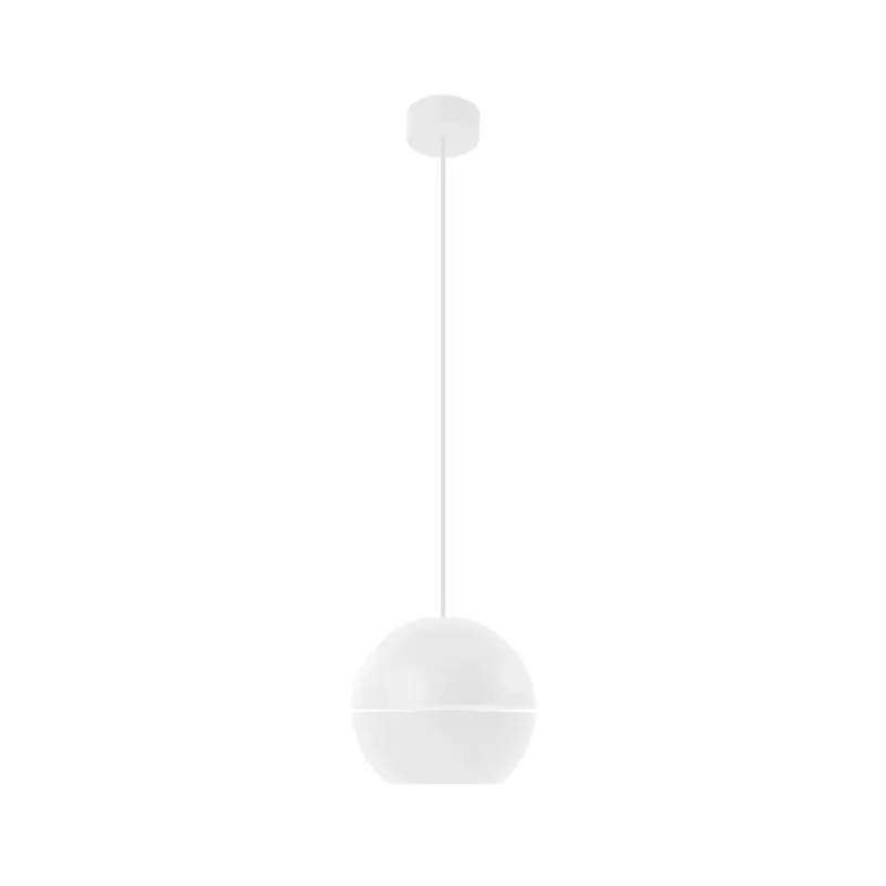 Preferatul clienților Lampă suspendată Lush, albă, Ø 30 cm, aluminiu, E27 - Nola