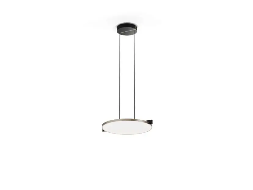 Premium Lampă suspendată Inlay S3 Disc Ø43,8cm, negru/auriu - Light-Point