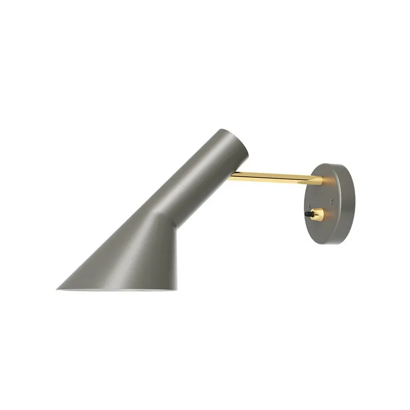 Promoție AJ Aplică de Perete HW w/Switch Brass/Warm Grey - Louis Poulsen