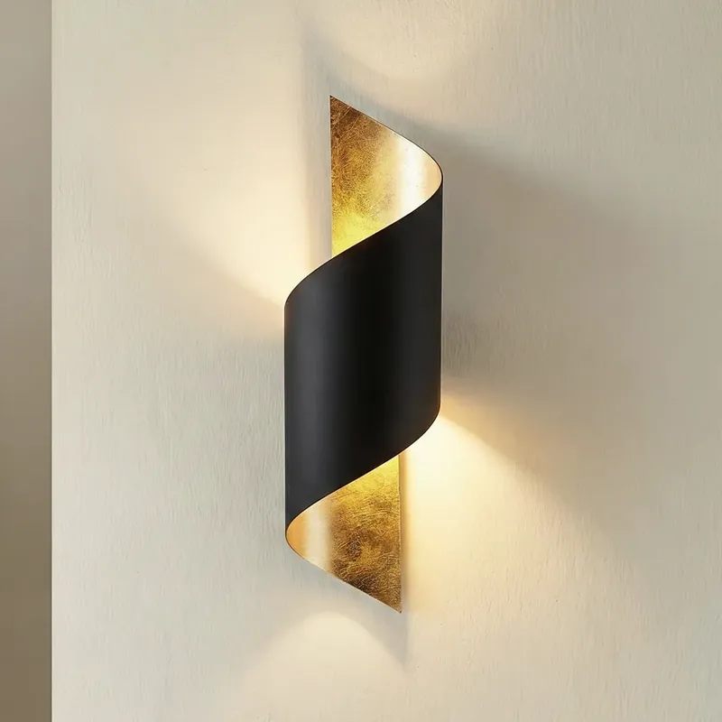 Livrare expres Vanni Aplică de Perete Black/Gold - Lindby
