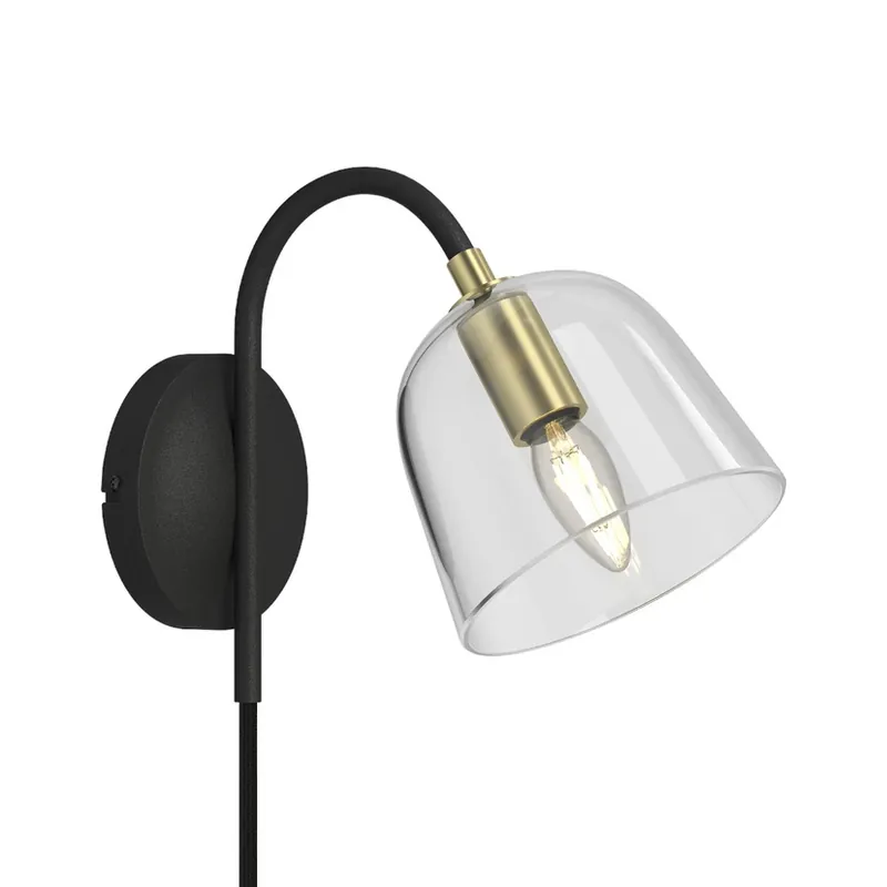 Lichidare de stoc Anjita Aplică de Perete Black/Brass - Lucande