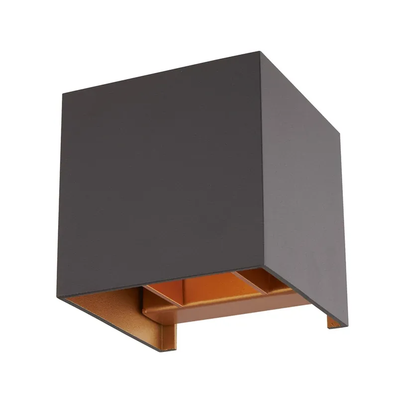 Ofertă exclusivă Zuzana Aplică de Perete Square Black/Gold - Arcchio
