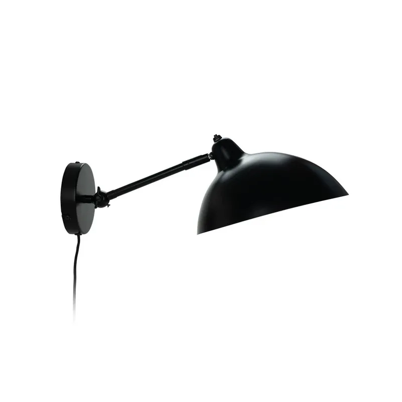 Ofertă limitată Aplică de perete Futura negru, 40W, cablu, metal - Dyberg Larsen