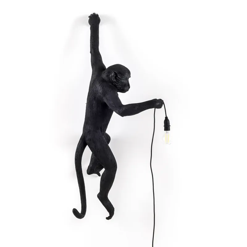 Cel mai bun preț Monkey Hanging Aplica de Exterior Left Black - Seletti