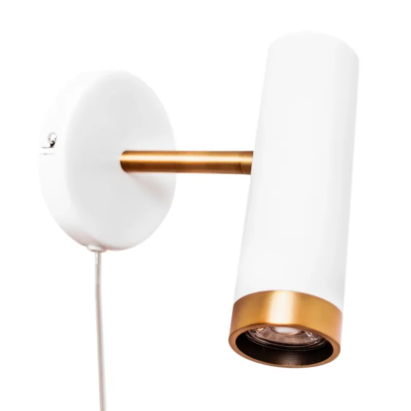 Puls Aplică de Perete White/Brass - By Rydéns Premium