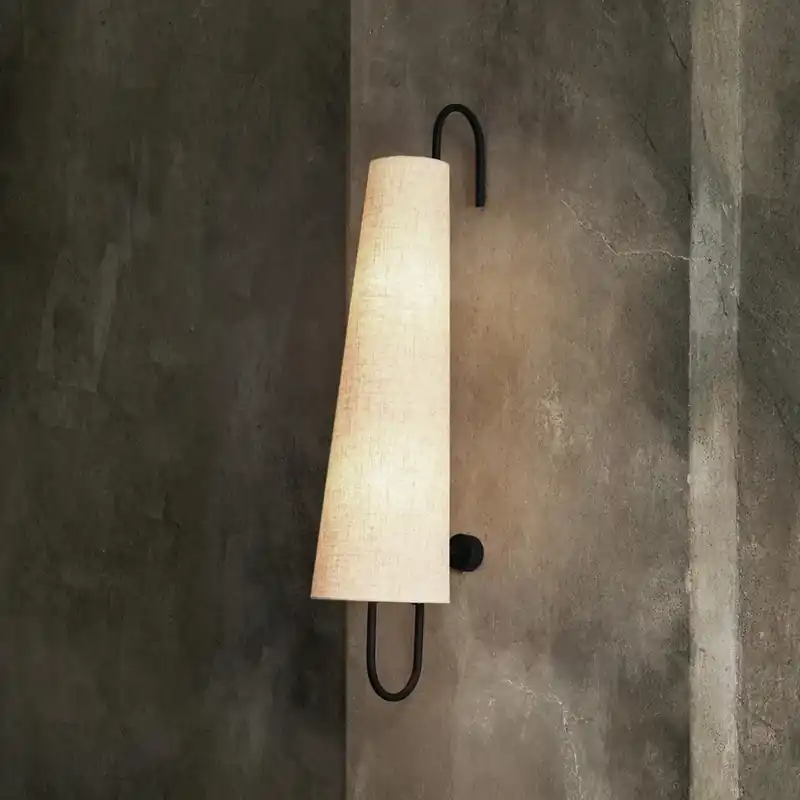 Ancora Aplică de Perete 100 Black/Natural - Ferm Living Mai ieftin