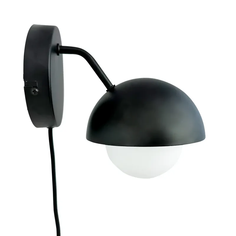 Livrare rapidă Aplică de perete Rose Matt Black - Dyberg Larsen