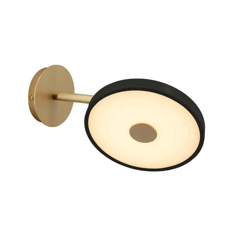 Asteria Short Aplică de perete LED negru/alamă, ștecher - UMAGE Reducere
