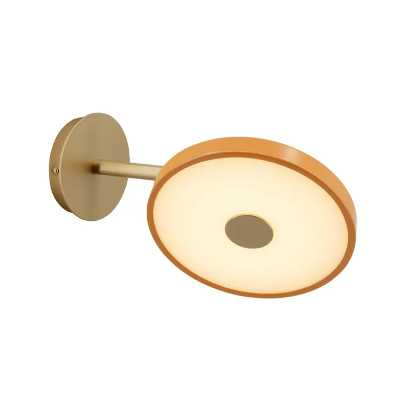 Reducere extra Asteria Short LED-aplică de perete, portocaliu/alamă, ștecher - UMAGE