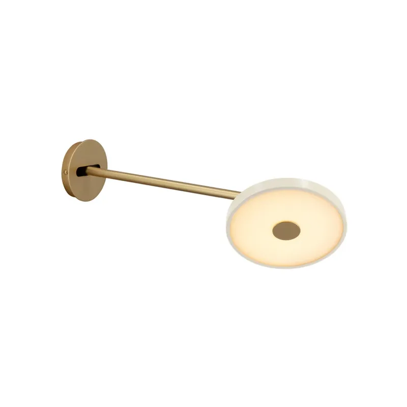 Asteria Long LED-aplică de perete, alb/alamă, ștecher - UMAGE Super ofertă