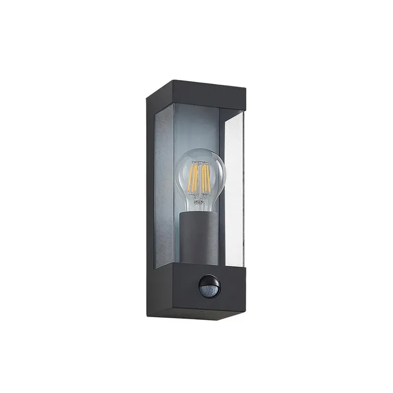 Tilian Aplica de Exterior w/Sensor Dark Grey/Clear - Lindby Reduceri