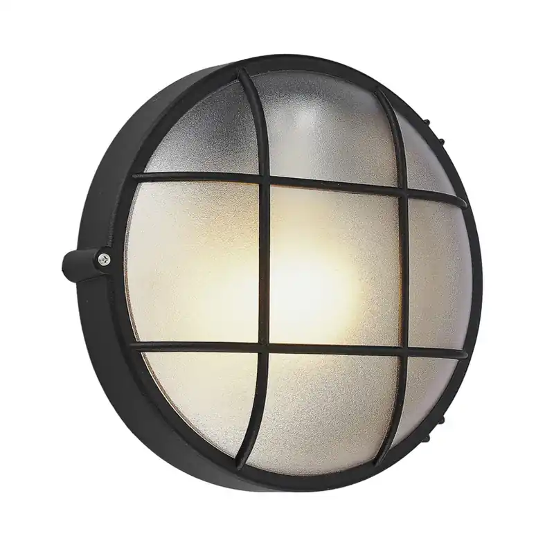 Alisha Round Aplica de Exterior Black - Lindby Cel mai bun preț