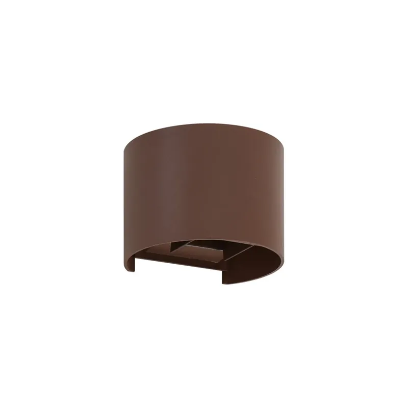 Plată securizată Nivar Round LED Aplica de Exterior Rust Brown - Lindby