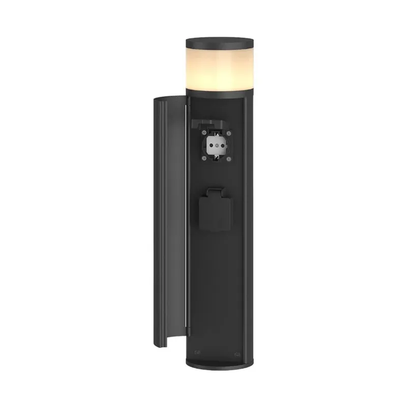 Lampa de grădină LED Corban, cu 2 prize, antracit - Lucande Plată sigură